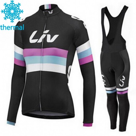 Tenue Cycliste Manches Longues et Collant à Bretelles 2015 CCC Liv Femme Hiver Thermal Fleece N001